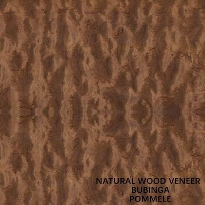Placage naturel 0.5mm en bois de l'Afrique Bubinga de grain de Pommele pour des instruments de musique