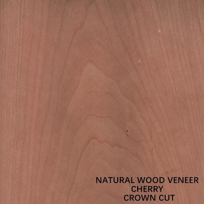 La couronne coupée plate a coupé Cherry Wood Veneer naturel 0.15-0.5mm pour le panneau et le visage de meubles