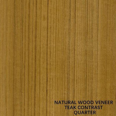 Ligne en bois de noir de contraste de placage de teck de catégorie de D.C.A. grain droit pour le contreplaqué de fantaisie