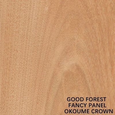 Le panneau de fantaisie fait face E1/E0 d'Okoume de placage de grain en bois naturel de couronne évaluent le contreplaqué 25mm que l'épaisseur pour la porte Chine fait
