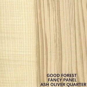 Panneau de fantaisie face à la cendre naturelle Oliver Quarter Cut Grain droit longueur 2745mm sans peinture pour l'armoire et les meubles