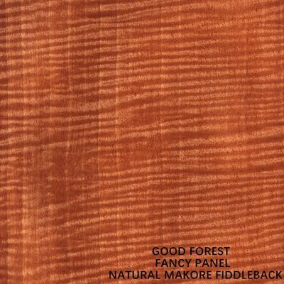 Les panneaux de Cabinet ont fait face au glissement en bois naturel 2440x1220mm de grain de Fiddleback de placage de Makore