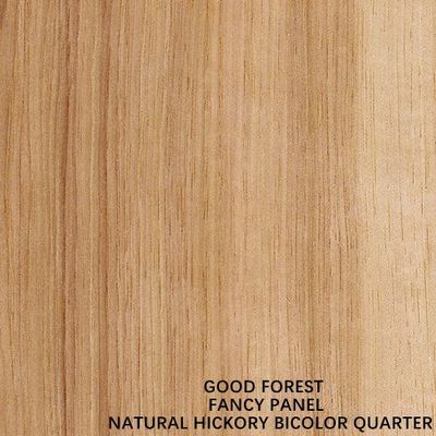 Le bois naturel fait face d'hickory plaquent le grain droit bicolore spécial 2440/2745mm