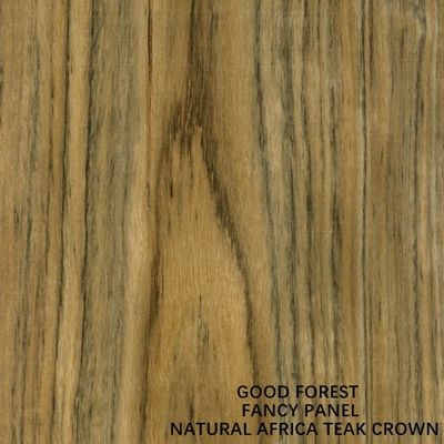 Grain de couronne de panneau de contreplaqué de fantaisie de placage en bois de teck africain naturel pour des panneaux de meubles et de coffret