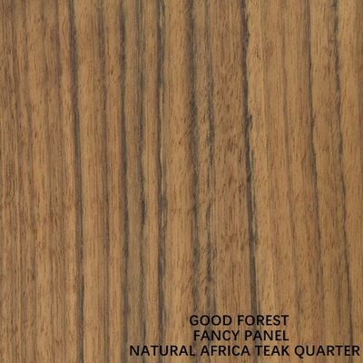 Contreplaqué de fantaisie en bois de placage de quart de teck africain naturel 2440/2745mm de longueur pour les portes intérieures