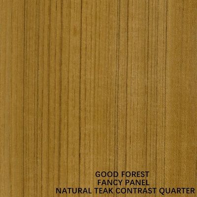 Peinture de quart de grain de contraste de placage de bois de teck naturel de contreplaqué de fantaisie libre pour le panneau décoratif d'intérieur