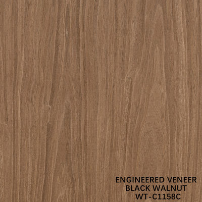 Veneur de bois reconstitué Noix de noyer couronne coupée à plat Grain 0,15-0,6 mm Marron Pour la porte