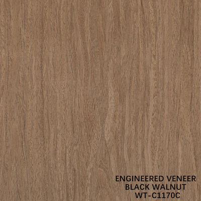 Veneur de bois reconstitué Noix de noyer couronne coupée à plat Grain 0,15-0,6 mm Marron Pour la porte