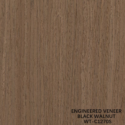 Veneer de bois de noyer américain reconstitué 0,15-0,60 mm Service personnalisé Quartier coupé Fine Line Pour la décoration
