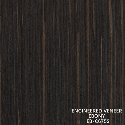 Veneer en bois d'ingénierie de couleur ébène droit pour contreplaqué de luxe 640-1220 mm Largeur d'épissage EB-C149S/1009S/675S/1190S