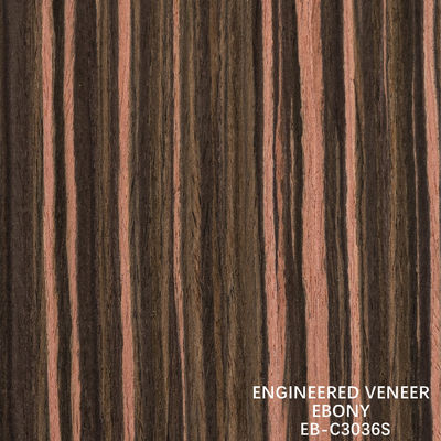 Veneur de bois d'ébène artificiel à grain vertical couleur rouge 2200-3100mm longueur pour la décoration d'hôtel