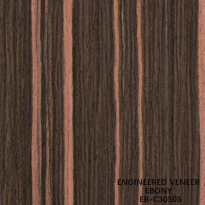 Veneur de bois d'ébène artificiel à grain vertical couleur rouge 2200-3100mm longueur pour la décoration d'hôtel
