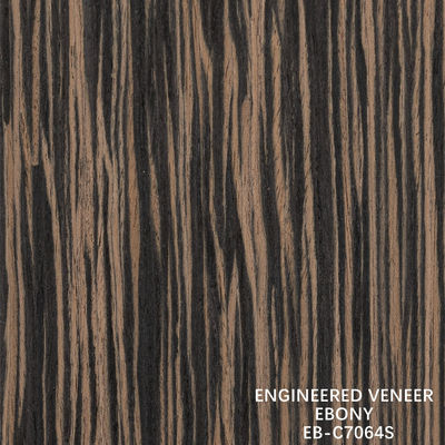 Placage de bois d'ébène recomposé de fantaisie, quartier à fil droit, dos molletonné, pour la décoration d'hôtels et de meubles EB-C7001S / 7064S