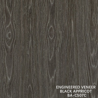 Top A Veneer de bois artificiel Lavé Noir Abricot Couronne Grain Couleur foncée Pour la décoration de l'armoire d'hôtel