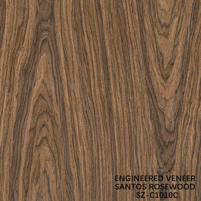 Placage en bois de Santos palissandre laminé, grain de couronne, épaisseur personnalisable 0,15-1,8 mm, pour façade de meuble SZ-254C / 1010C / 1325C