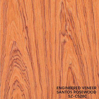 Façade en bois de luxe Santos feuille de façade en bois de rose faite par l'homme 2050-3200mm pour instrument de musique Chine usine 528C / 528S
