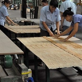 L' argent Sapele Pommele Fabriqué en bois Façade personnalisée pour la face du cabinet