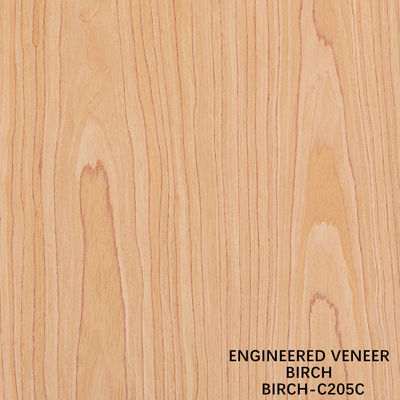 Finition de bois de bouleau de type ingénierie 205S/205C Grade A pour l'intérieur Norme d'exportation pour la porte et la façade du meuble