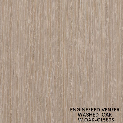 Técniques de coupe en tranches de faisceau de bois de chêne lavé reconstitué Grain vertical Taille standard 2500*640mm Tableau décoratif intérieur