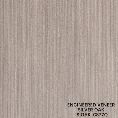 Coupe en tranches reconstituée en bois de chêne d'argent Faisceau de bois longueur 2500-3100mm Peut être personnalisé pour le revêtement de mur