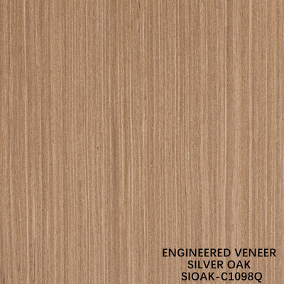 Fabrication de façade de bois en quart de coupe de feuille de chêne d'argent épaisseur 0,4 mm pour la face du placard