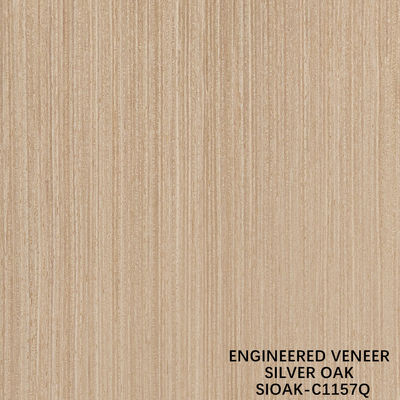 Fabrication de façade de bois en quart de coupe de feuille de chêne d'argent épaisseur 0,4 mm pour la face du placard