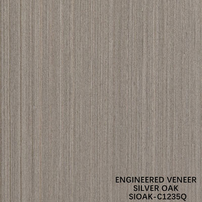 Fabrication de façade de bois en quart de coupe de feuille de chêne d'argent épaisseur 0,4 mm pour la face du placard