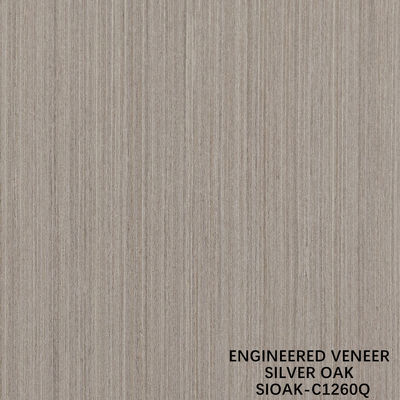 Fabrication de façade de bois en quart de coupe de feuille de chêne d'argent épaisseur 0,4 mm pour la face du placard