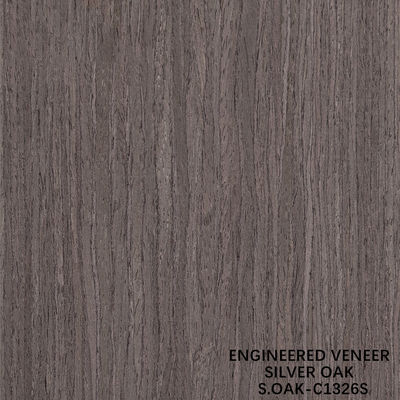 Veneur de bois d'ingénierie sophistiquée en chêne d'argent coupé pour porte et armoire face allongée taille 3100mm