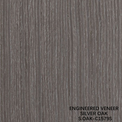 Veneur de bois d'ingénierie sophistiquée en chêne d'argent coupé pour porte et armoire face allongée taille 3100mm