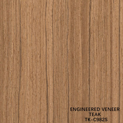 Técniques de découpe à tranches de bois de teck avec grain droit pour pour porte face allongée taille 2850mm