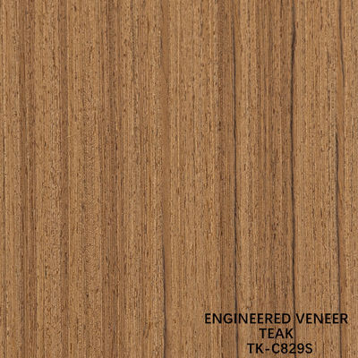 Técniques de découpe à tranches de bois de teck avec grain droit pour pour porte face allongée taille 2850mm