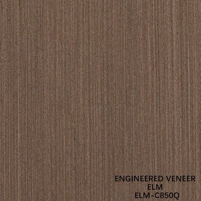 0.5mm feuille de placage en bois d'orme pour panneaux sophistiqués 2500-3100mm allongé coupe de quart de couleur de marron