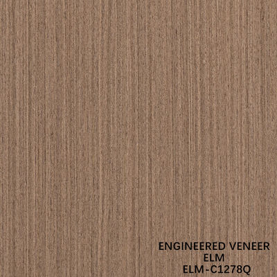 0.5mm feuille de placage en bois d'orme pour panneaux sophistiqués 2500-3100mm allongé coupe de quart de couleur de marron