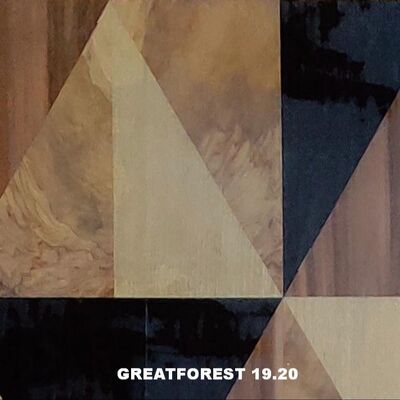 Parquet artistique en bois Faisceau de collage symétrique motif géométrique riche en couleurs Peinture en bois 0,55 mm