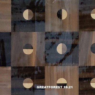 Parquet artistique en bois Faisceau de collage symétrique motif géométrique riche en couleurs Peinture en bois 0,55 mm