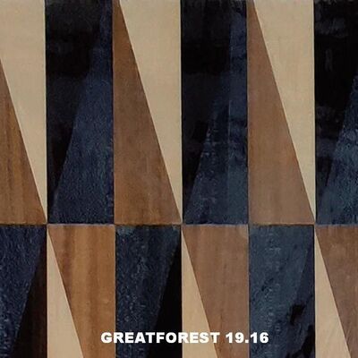 Parquet artistique en bois Faisceau de collage symétrique motif géométrique riche en couleurs Peinture en bois 0,55 mm