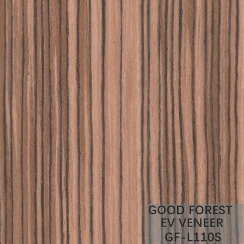 Le zèbre de placage d'EV a machiné le bois pour plaquer le grain droit de couleur naturelle