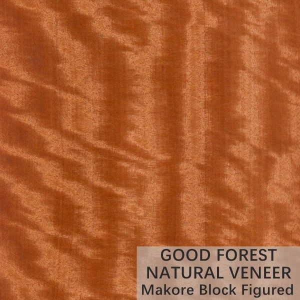 La couronne en bois naturelle de placage de Makore de couleur a coupé le service adapté aux besoins du client par grain