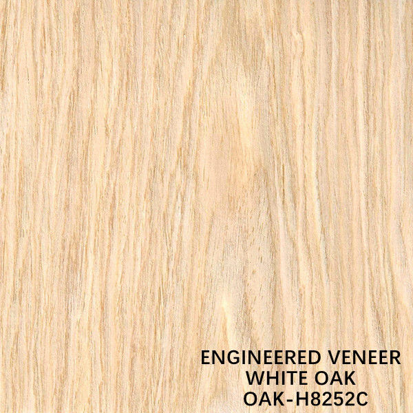 L'appartement en bois artificiel de chêne blanc de placage de décoration a coupé la couleur jaune-clair de H8252C