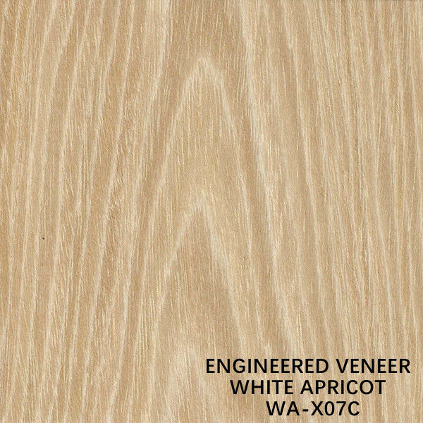 La couronne naturelle de l'abricot X07C a coupé le placage en bois synthétique pour le placage de visage de la porte/du Cabinet