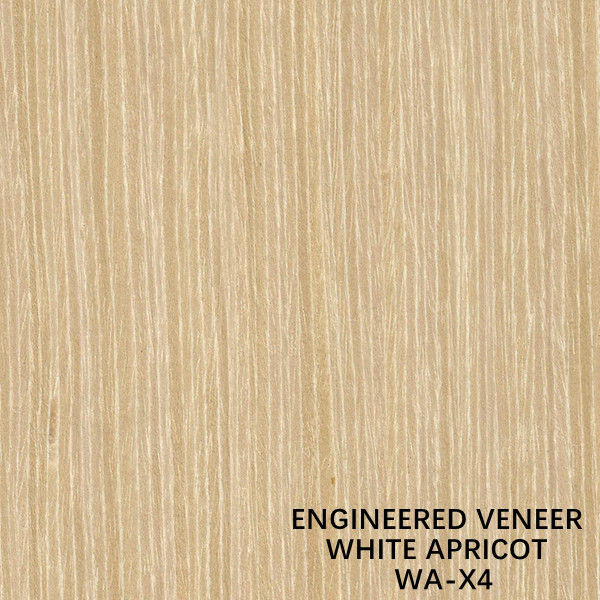 Le bois d'abricot de Faux de décoration plaquent le bon prix X4 du grain droit d'usine de la Chine du service adapté aux besoins du client par couleur jaune