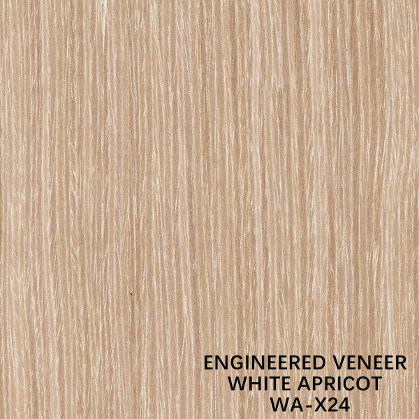 Le bois machiné décoratif reconstitué d'abricot plaquent populaire vertical de grain de l'abricot X24 blanc utilisé pour le visage de Cabinet