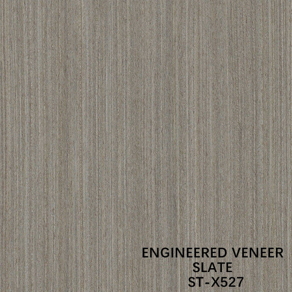 Portes intérieures foncées recomposées de fantaisie de la noix X527 Grey Fineline Straight Grain For de placage en bois d'ardoise de bonne qualité