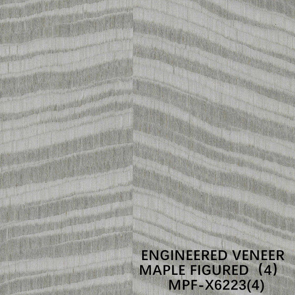 L'érable machiné exotique figure le placage en bois X6223 Grey Color Good Supply Capacity teint par texture irrégulière de Chine