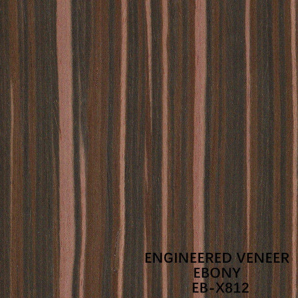 Service adapté aux besoins du client pour la couleur claire coupée droite composée Reconstituted Ebony Wood Veneer X812 tondue de retour pour la porte