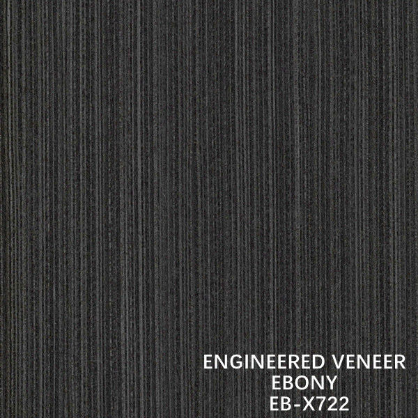 OIN noire de couleur de grain de fineline du placage en bois d'ébène X722 de coupe de coupe de tranche de porte et de fenêtres