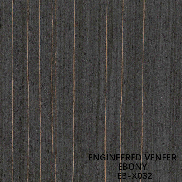 Ebony Engineered Wood Veneer décoratif X032 2500x640MM pour l'OIN de fantaisie de contreplaqué