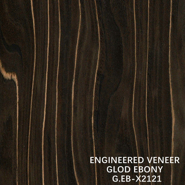 2500-3100MM Placage en bois d'ingénierie en ébène X2121 Or Texture irrégulière Coupe pour porte