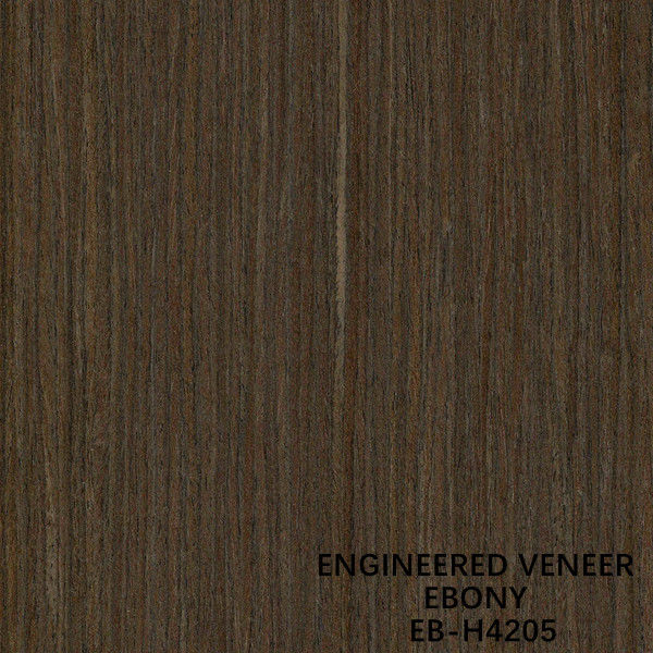 Coupe droite en bois décorative du chêne noir H4205 de placage en bois d'ébène pour le dos en molleton de visage de Cabinet